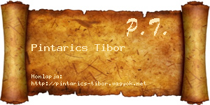 Pintarics Tibor névjegykártya